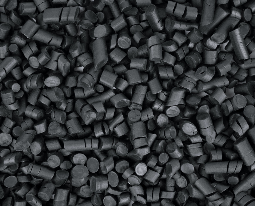 Black rubber granules